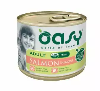 Oferta limitowana Oasy One Protein, Adult Mini Łosoś - monobiałkowa, mokra karma dla psów ras małych, puszka 200g