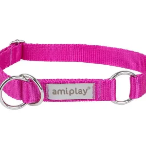 Wyjątkowa oferta Amiplay Samba Obroża półzaciskowa dla psa L (35-50cm) kolor różowy