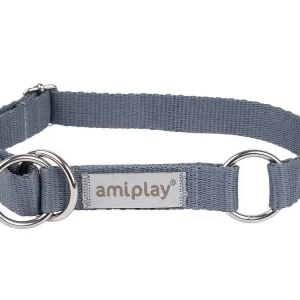 Ekspresowa dostawa Amiplay Samba Obroża półzaciskowa dla psa L (35-50cm) kolor szary