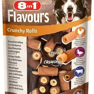 Cena promocyjna 8in1 Flavours Crunchy Rolls przysmak dla psa 85g
