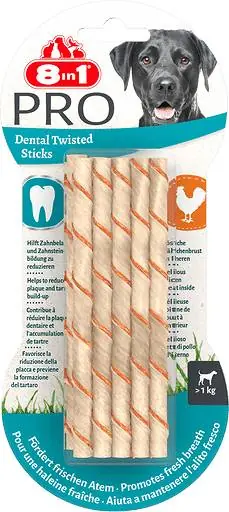 8in1 Gryzak Delights Pro Dental Twisted Sticks dla psa Ostatnie sztuki