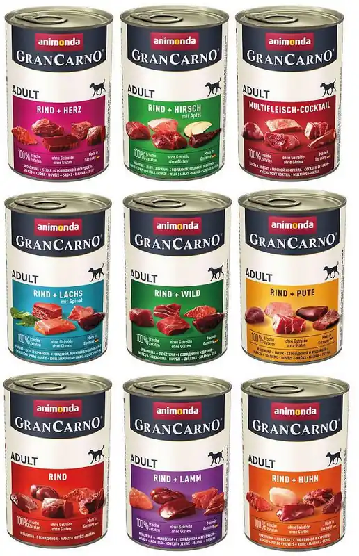 Animonda GranCarno Adult Pakiet degustacyjny Karma dla psa 9x400g Wyjątkowa oferta