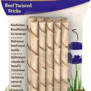 Nie przegap 8in1 Przysmak Delights Beef Twisted Sticks dla psa