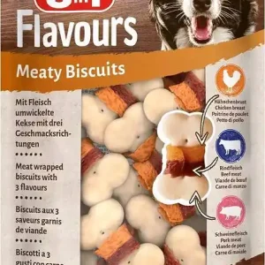 Nowy 8in1 Przysmak Flavours Meaty Biscuits dla psa op. 100g