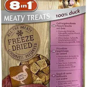 Cena promocyjna 8in1 Przysmak Meaty Treats Freeze Dried z kaczką dla psa op. 50g
