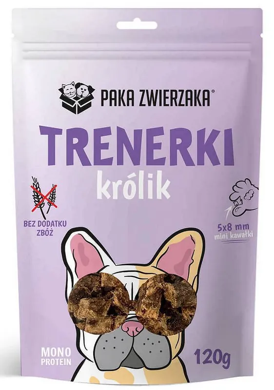 Paka Zwierzaka Przysmak Trenerki z królikiem dla psa 120g Nowość