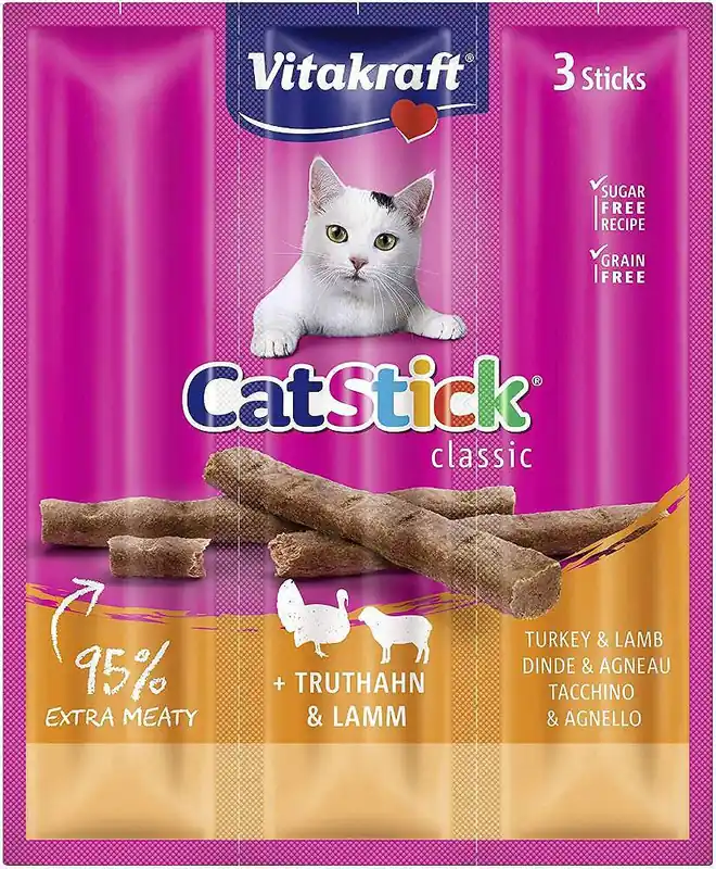 Vitakraft Kabanosy Cat Stick Mini z indykiem i jagnięciną dla kota op. 3szt. Rabat