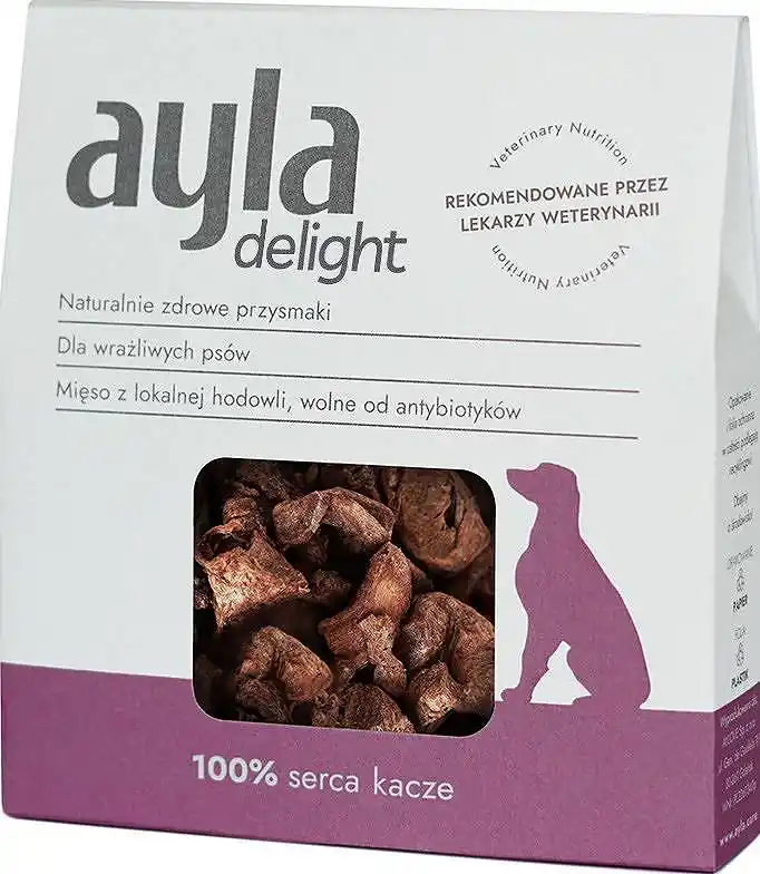 Dostępne od ręki AYLA Delight Przysmak Serca kacze dla psa 28g