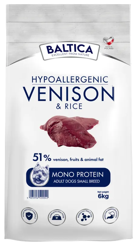 Oferta Baltica Hypoallergenic Adult Small Venison Karma z dziczyzną dla psa 6kg