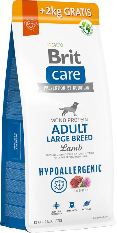 Brit Care Hypoallergenic Adult Large Breed Lamb Karma z jagnięciną dla psa 12kg + 2kg GRATIS Oferta