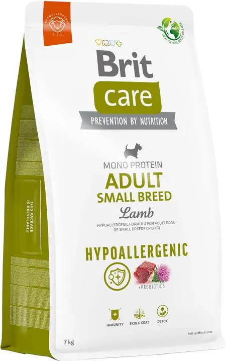 Super okazja Brit Care Hypoallergenic Adult Small Breed Lamb Karma z jagnięciną dla psa 7kg