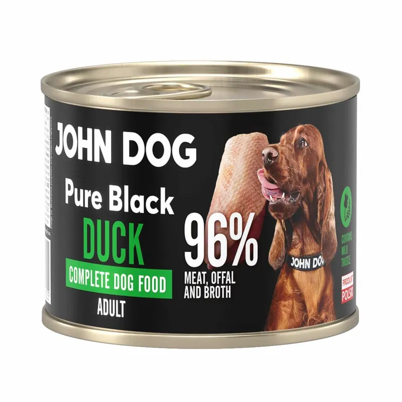 Bezpieczne zakupy John Dog Pure Black Duck Adult 200g Mokra Karma Dla Psa Z Kaczką