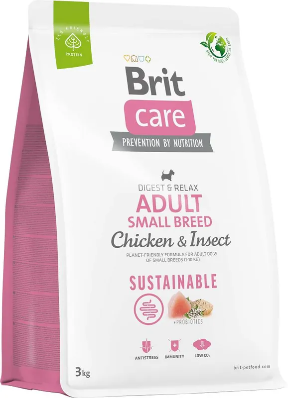 Brit Care Sustainable Adult Small Breed Chicken&Insect Karma z kurczakiem i insektami dla psa 3kg Tylko dziś