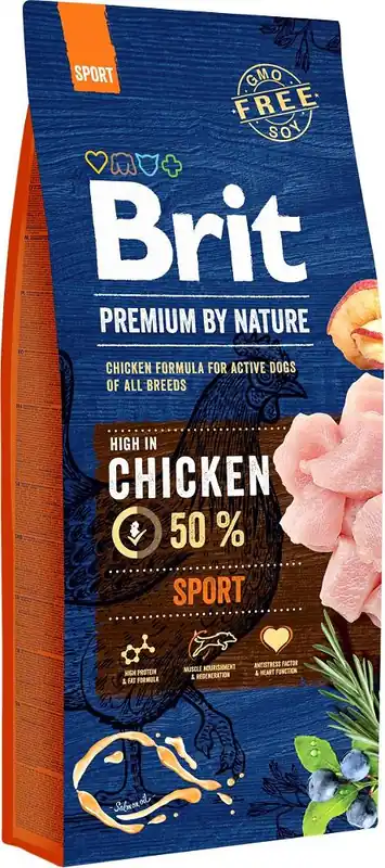 Zamów dziś Brit Premium by Nature Adult Sport Karma dla psa 15kg