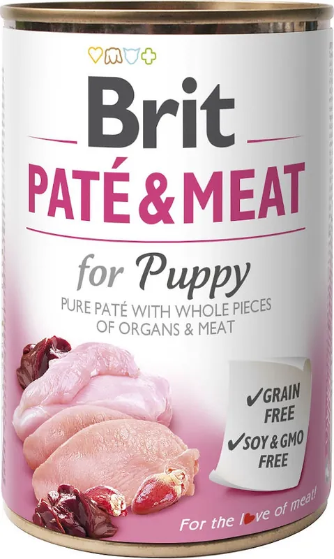 Brit Pate&Meat Puppy Chicken&Turkey Karma z kurczakiem i indykiem dla szczeniaka 400g Taniej