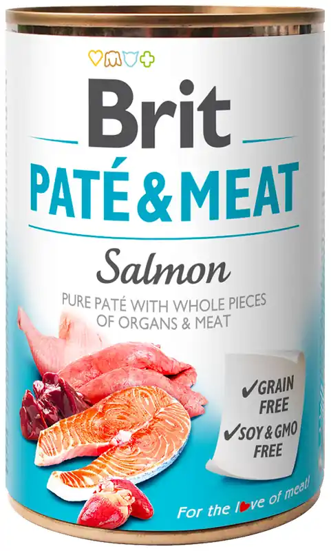 Tani Brit Pate&Meat Salmon Karma z łososiem dla psa 400g