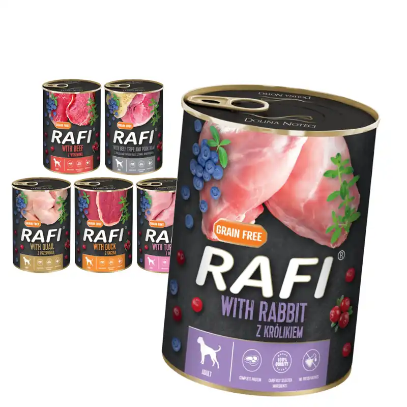 Rafi 6x400g Bezzbożowa Mokra Karma Dla Psa Mix 6 Smaków Sprawdź teraz