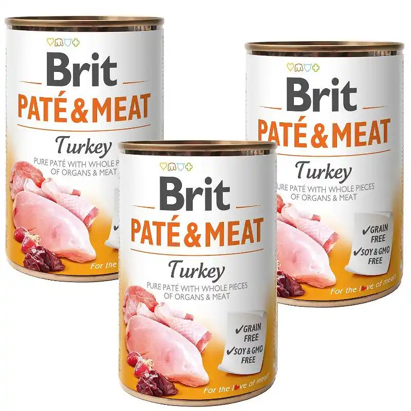 Oferta czasowa Brit Pate&Meat Turkey Karma z indykiem dla psa 6x400g PAKIET