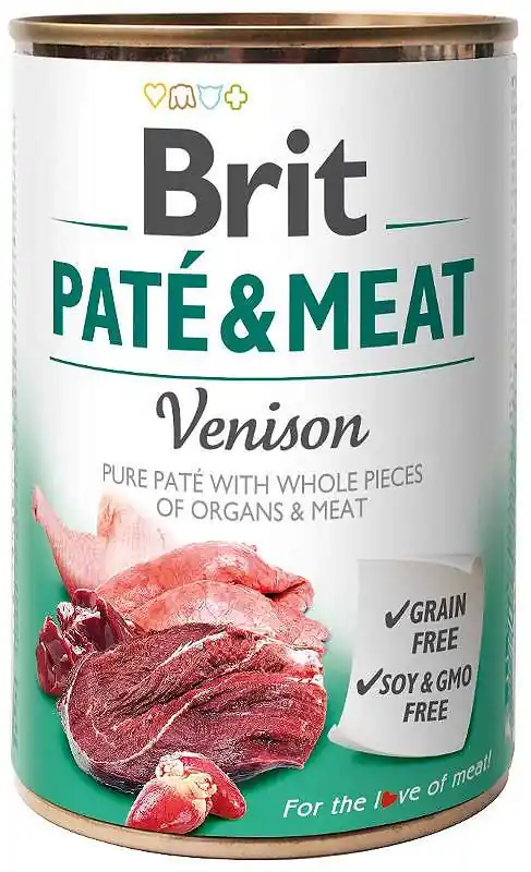 Brit Pate&Meat Venison Karma z dziczyzną dla psa 800g Hit cenowy
