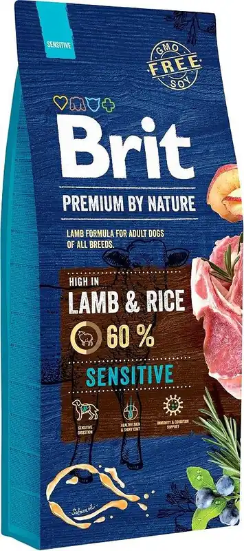 Brit Premium by Nature Adult Sensitive Lamb&Rice Karma z jagnięciną dla psa 15kg Zniżka