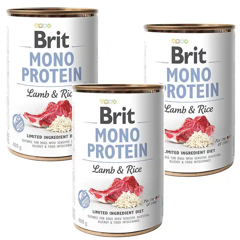 Zniżka Brit Mono Protein Lamb&Rice Karma z jagnięciną i ryżem dla psa 6x400g PAKIET