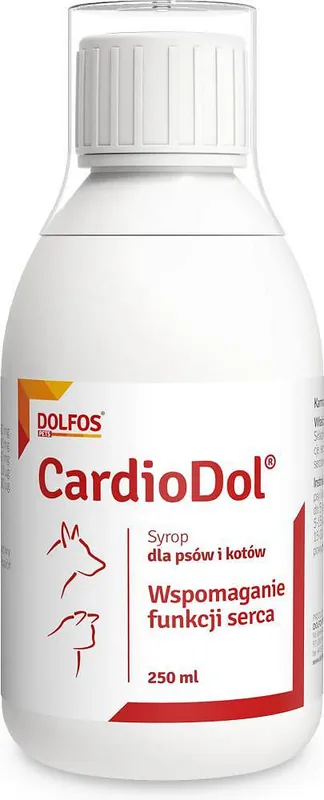 Dolfos CardioDol dla psa i kota Suplement diety 250ml Łatwy zwrot