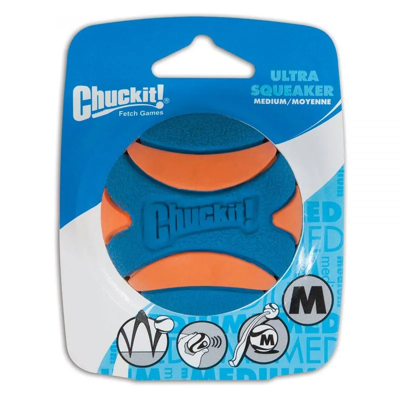 Bezpieczna płatność Chuck It Piłka dla psa Ultra Squeaker Ball rozm. M 52068