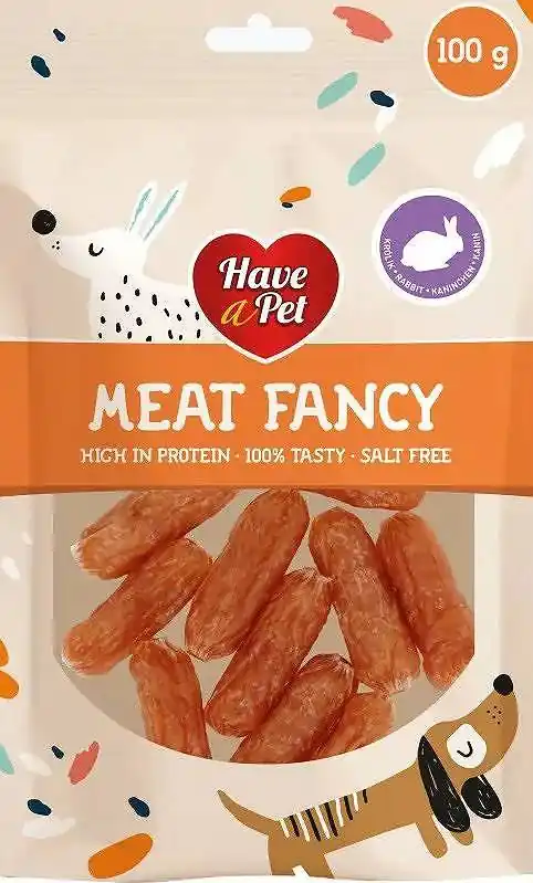 Najlepsza cena Comfy Appetit Have a Pet Meat Fancy Kiełbaski z królika dla psa 100g