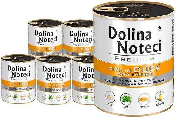 Dolina Noteci Premium Adult Karma z kaczką i dynią dla psa 6x800g PAKIET Ostatnie sztuki
