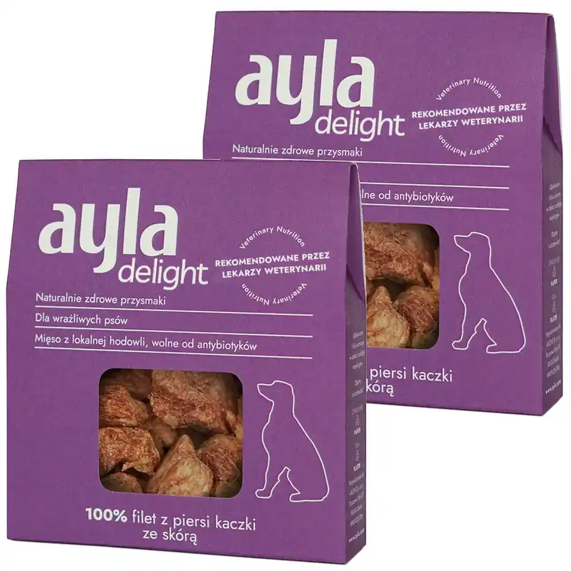 Ayla Delight Filet z Piersi Kaczki ze Skórą 2x28g Liofilizowany Przysmak Dla Psa 100% Mięsa Dodaj do koszyka
