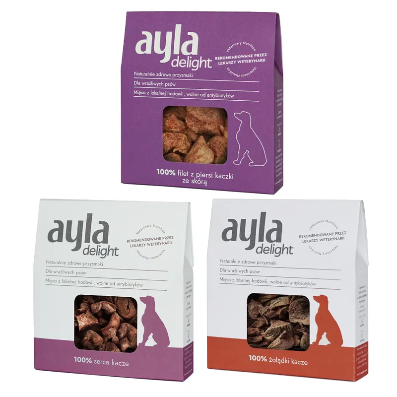 Ayla Delight 3x28g Liofilizowany Przysmak Dla Psa 100% Mięsa Kaczka Nowy