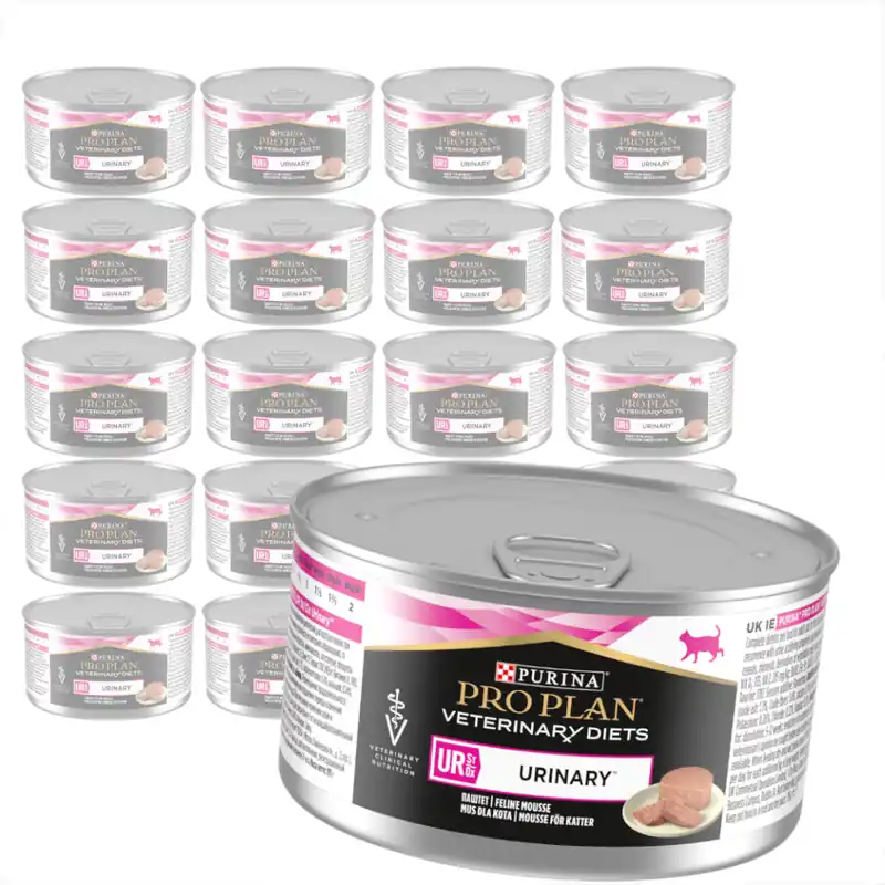 Nowy Purina Pro Plan Veterinary Diets UR Urinary 24x195g Mokra Karma Dla Kota Mus Przeciw Kamieniom Struwitowym