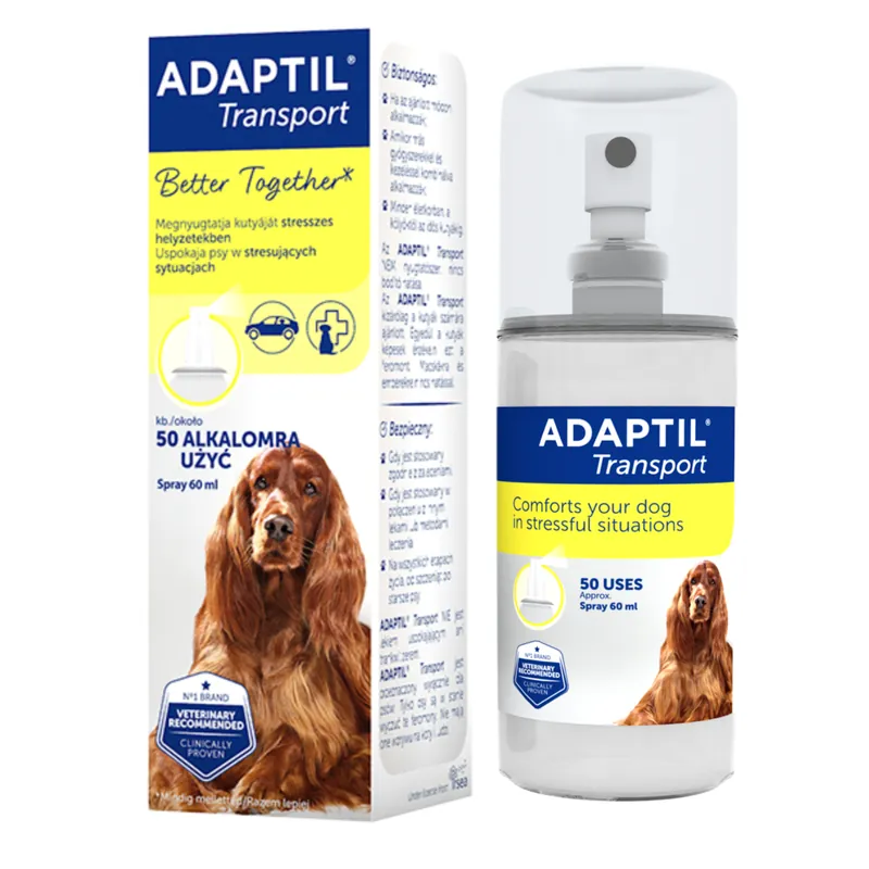 Ekspresowa dostawa Adaptil Spray Feromony Uspokajające Dla Psa 60ml Redukcja Stresu i Niepokoju