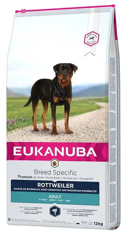 Bezpieczna płatność Eukanuba Adult Rottweiler Breed Karma dla psa 12kg