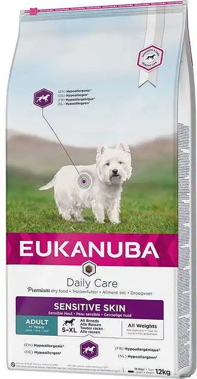 Eukanuba Daily Care Sensitive Skin Karma dla psa 12kg Sprawdź teraz