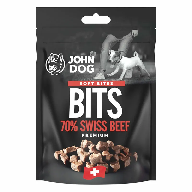 Bezpieczna płatność John Dog Soft Bites Bits Beef 100g Przysmak Treningowy Dla Psa Chapsy z Wołowiną