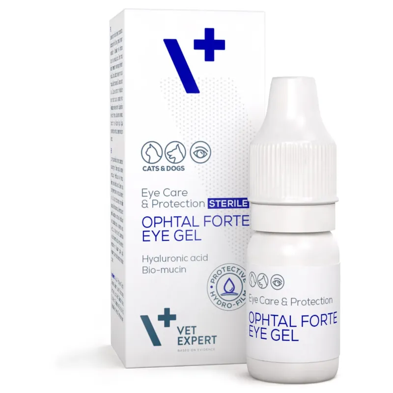 Bestseller Vet Expert Ophtal Forte Eye Gel 7ml Żelowe Krople Nawilżające Do Oczu Dla Psa i Kota