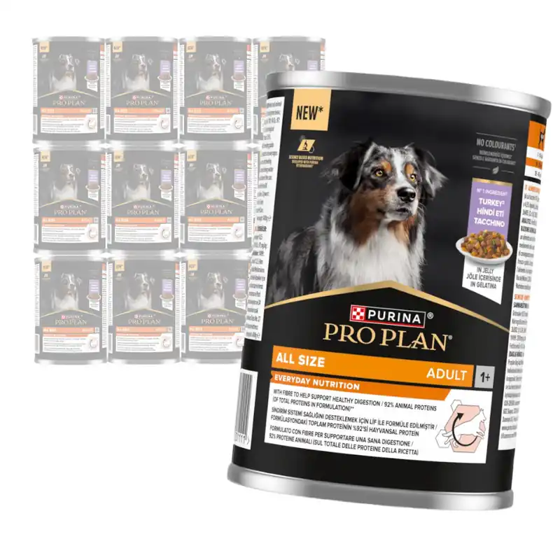 Premium Purina Pro Plan Everyday Nutrition All Size Adult 12x400g Mokra Karma Dla Psa Bogata w Indyka w Galaretce