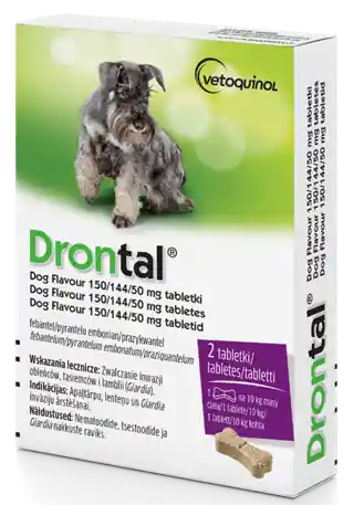 Vetoquinol Drontal dla Psa poniżej 10kg Tabletki na robaki 2szt. Hit sprzedaży