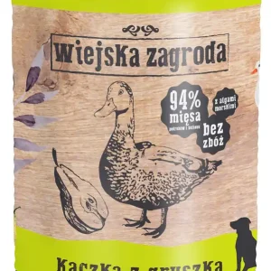 Bezpieczna płatność Wiejska Zagroda Karma z kaczką i gruszką dla psa 800g