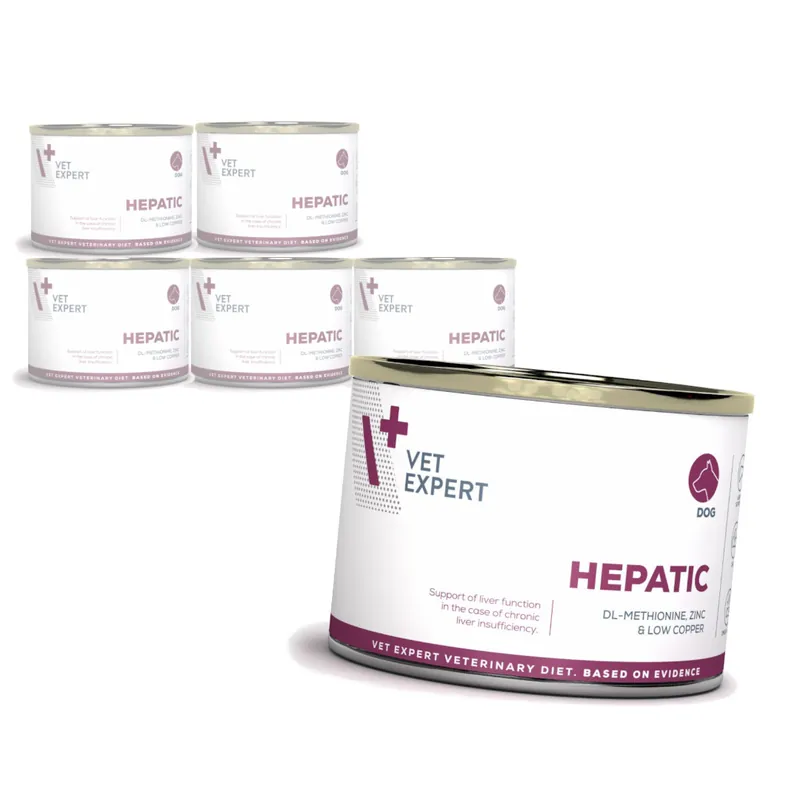 Bestseller Vet Expert Hepatic Metionina 6x200g Mokra Karma Weterynaryjna Dla Psa na Niewydolność Wątroby