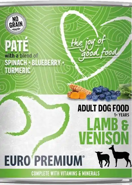 Euro Premium Pate Adult Lamb&Venison Karma z jagnięciną i dziczyzną dla psa 400g Do wyczerpania zapasów