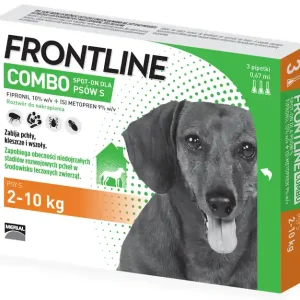 Frontline COMBO Spot On dla Psa 2-10kg Krople na kleszcze rozm. S 0.67ml 3szt. Rabat