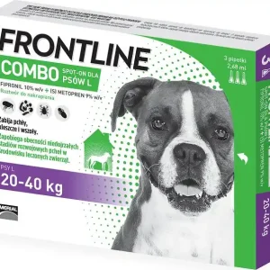 Frontline COMBO Spot On dla Psa 20-40kg Krople na kleszcze rozm. L 2.68ml 3szt. Cena promocyjna