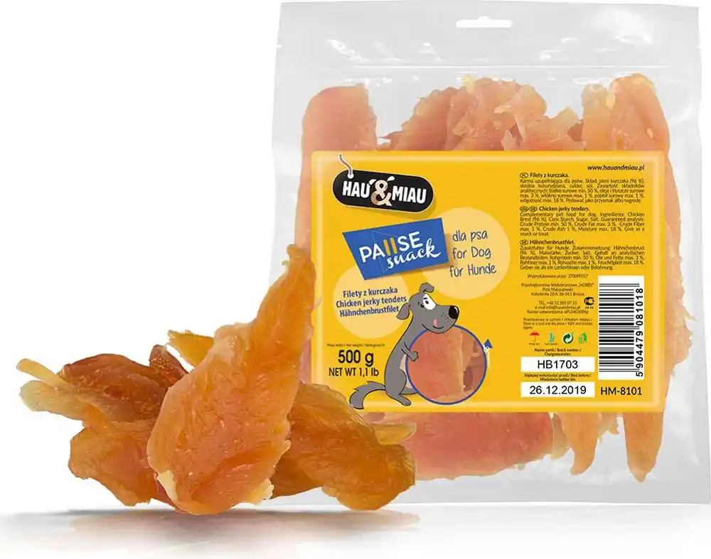 Hau&Miau Filet z kurczaka dla psa op. 500g Obniżka ceny