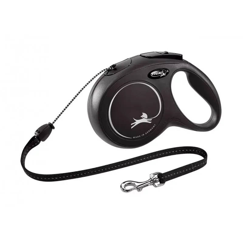 Darmowy zwrot FLEXI Smycz automatyczna New Classic Linka S (8m) do 12kg - Czarna