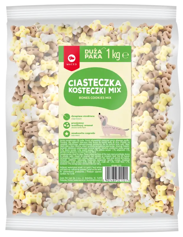Sprawdź teraz Maced Kosteczki waniliowe mix dla psa op. 1kg