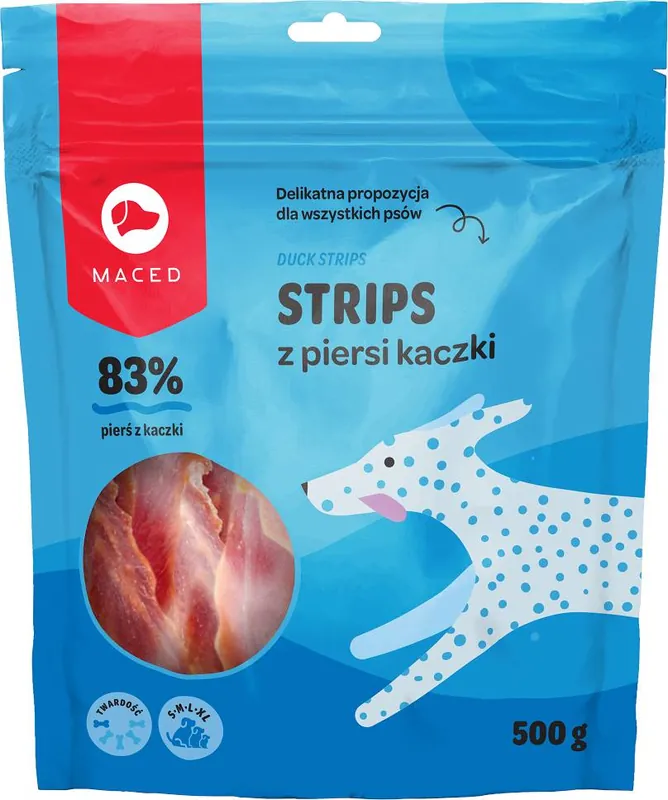 Maced Strips z piersi kaczki dla psa op. 500g Tylko dziś