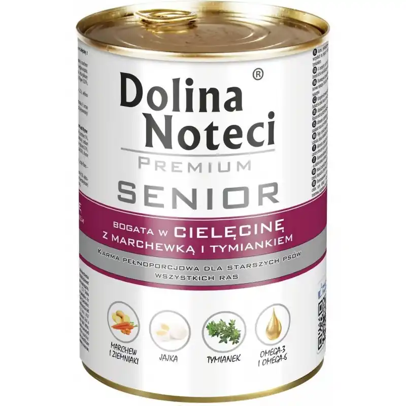 DOLINA NOTECI Premium Senior - Cielęcina Marchew Tymianek Szybka wysyłka