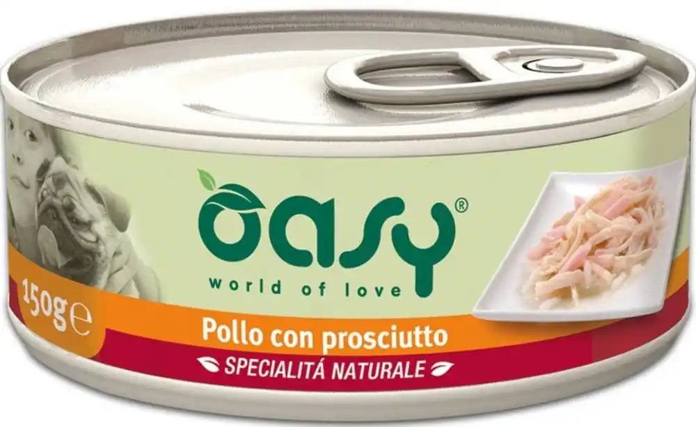 Oasy Natural Adult Chicken with Ham Karma z kurczakiem i szynką dla kota 150g WYPRZEDAŻ Niska cena